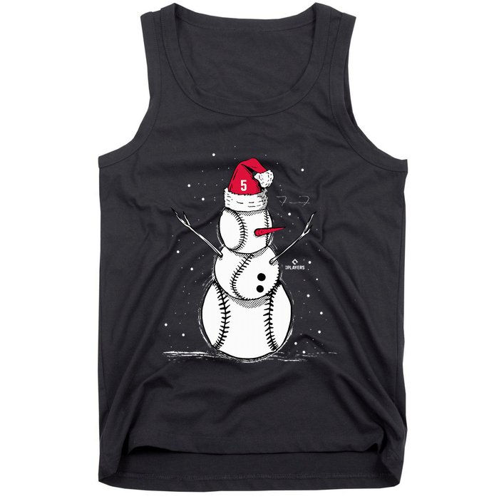 F.R.E.D.D.I.E Freeman Baseball Snowman Tank Top