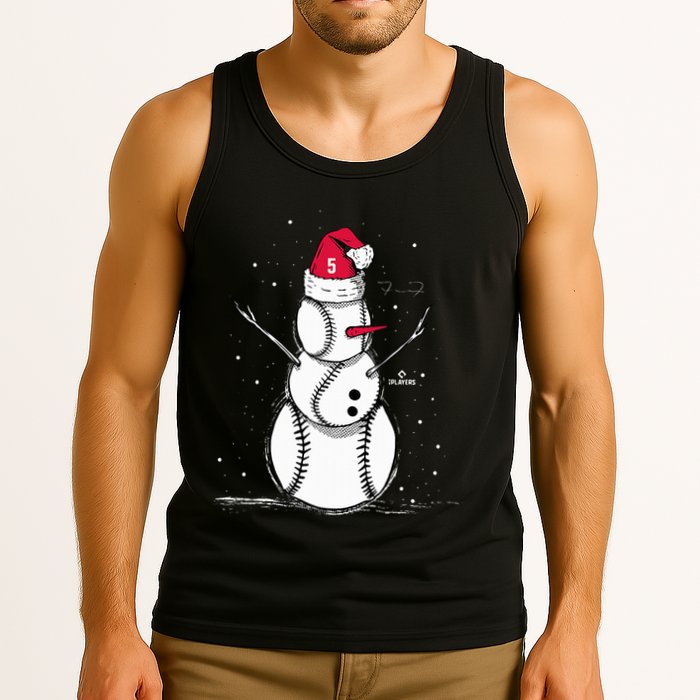 F.R.E.D.D.I.E Freeman Baseball Snowman Tank Top