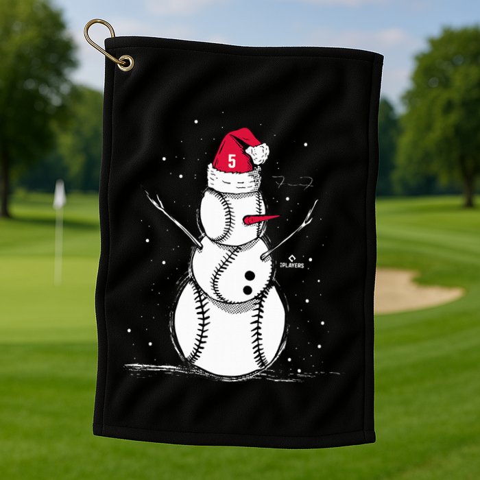 F.R.E.D.D.I.E Freeman Baseball Snowman Golf Towel