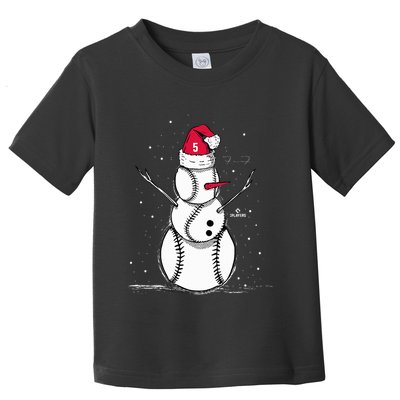 F.R.E.D.D.I.E Freeman Baseball Snowman Toddler T-Shirt