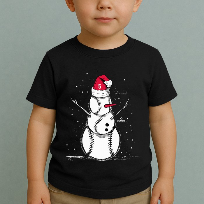 F.R.E.D.D.I.E Freeman Baseball Snowman Toddler T-Shirt