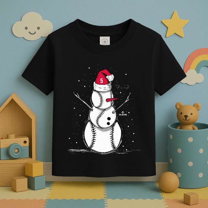 F.R.E.D.D.I.E Freeman Baseball Snowman Toddler T-Shirt