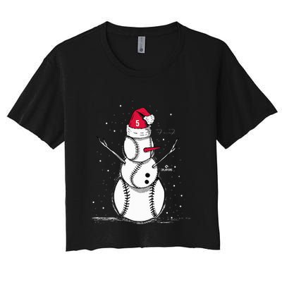 F.R.E.D.D.I.E Freeman Baseball Snowman Crop Top