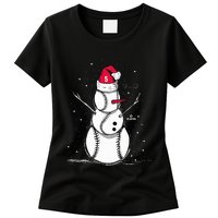 F.R.E.D.D.I.E Freeman Baseball Snowman Womens T-Shirt