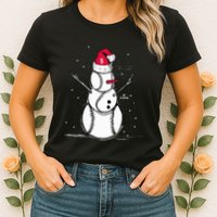 F.R.E.D.D.I.E Freeman Baseball Snowman Womens T-Shirt