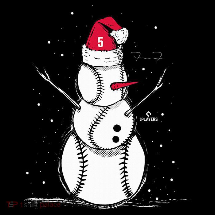 F.R.E.D.D.I.E Freeman Baseball Snowman Women's V-Neck T-Shirt