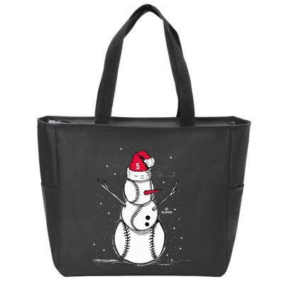 F.R.E.D.D.I.E Freeman Baseball Snowman Zip Tote Bag