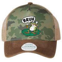 Funny Frog Bruh .. Legacy Tie Dye Trucker Hat
