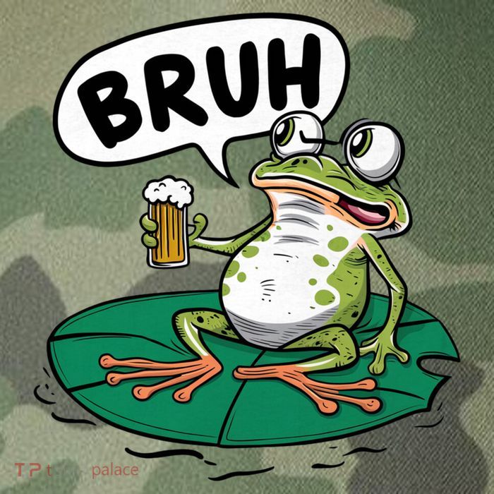 Funny Frog Bruh .. Legacy Tie Dye Trucker Hat