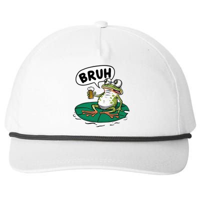 Funny Frog Bruh .. Snapback Five-Panel Rope Hat