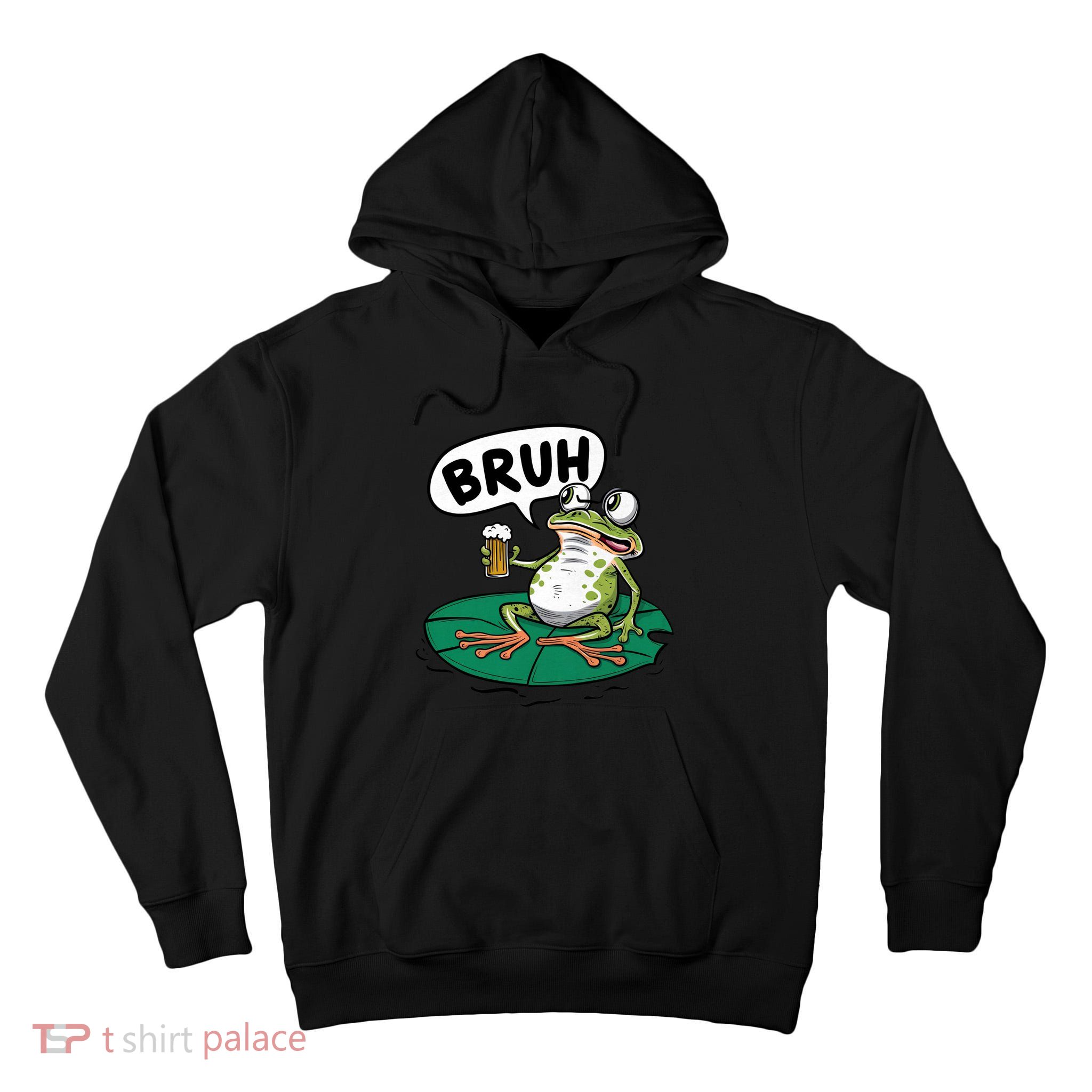 Funny Frog Bruh .. Tall Hoodie