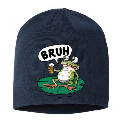 Funny Frog Bruh .. Sustainable Beanie