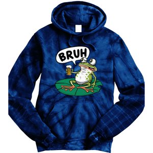 Funny Frog Bruh .. Tie Dye Hoodie