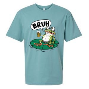 Funny Frog Bruh .. Sueded Cloud Jersey T-Shirt