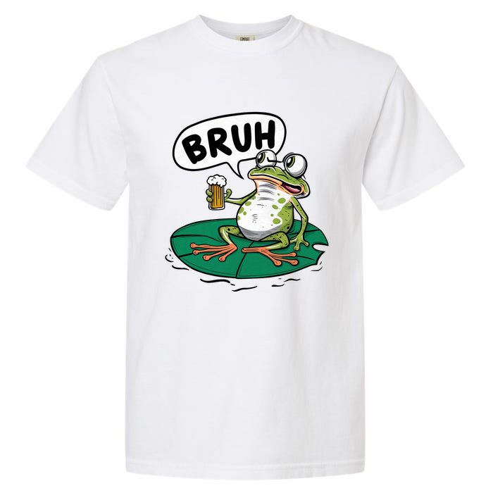 Funny Frog Bruh .. Garment-Dyed Heavyweight T-Shirt