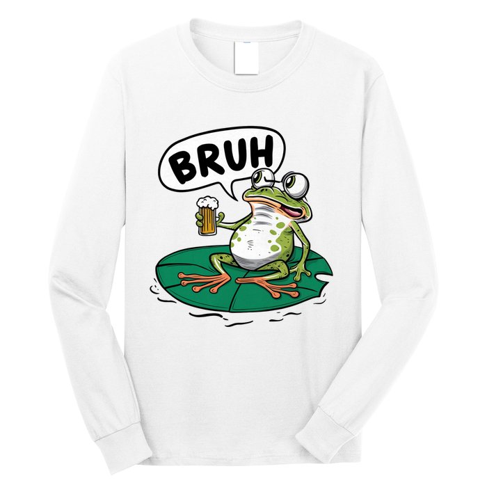 Funny Frog Bruh .. Long Sleeve Shirt