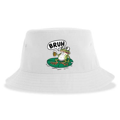 Funny Frog Bruh .. Sustainable Bucket Hat