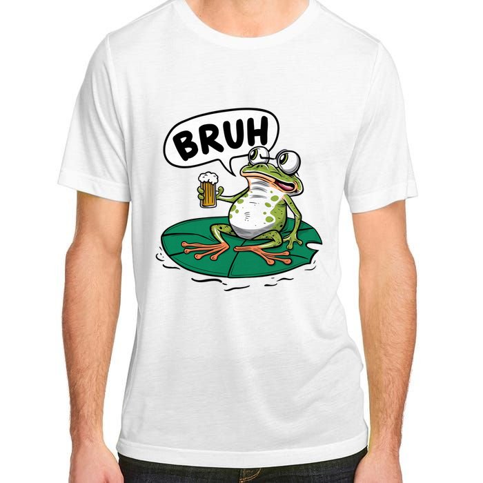 Funny Frog Bruh .. Adult ChromaSoft Performance T-Shirt