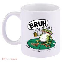 Funny Frog Bruh .. 11oz C Handle Ceramic Mug