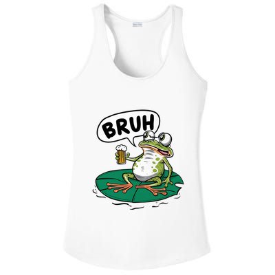 Funny Frog Bruh .. Ladies PosiCharge Competitor Racerback Tank