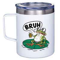 Funny Frog Bruh .. 12oz Stainless Steel Coffee Mug