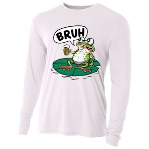 Funny Frog Bruh .. Cooling Performance Long Sleeve Crew