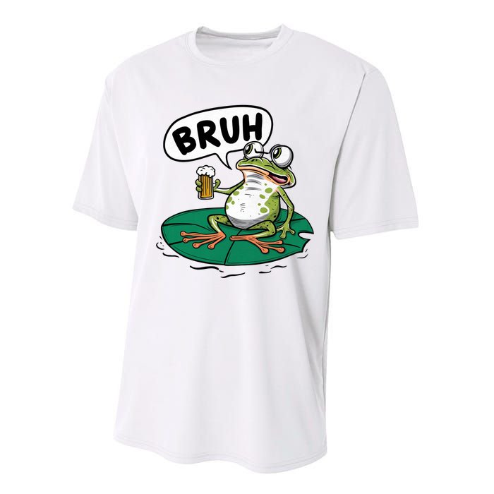 Funny Frog Bruh .. Performance Sprint T-Shirt