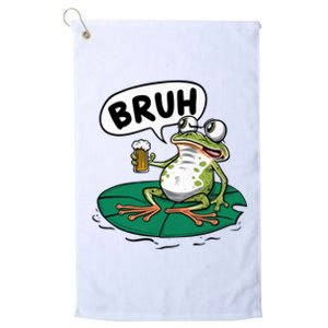 Funny Frog Bruh .. Platinum Collection Golf Towel