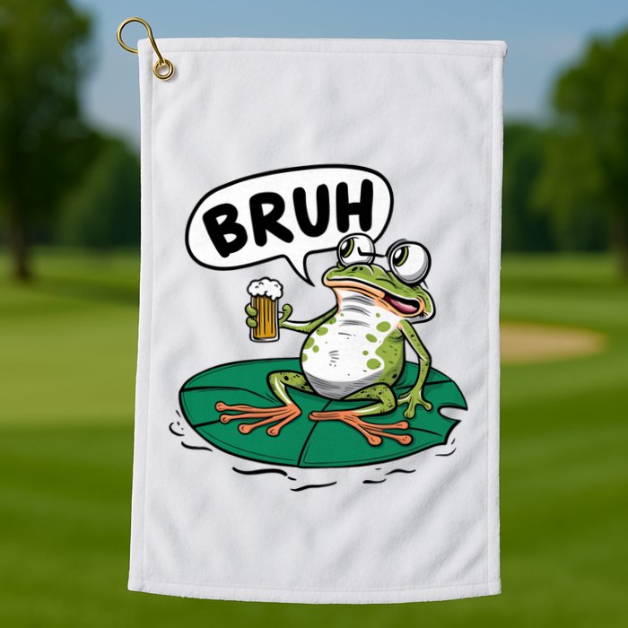 Funny Frog Bruh .. Golf Towel
