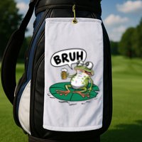 Funny Frog Bruh .. Golf Towel