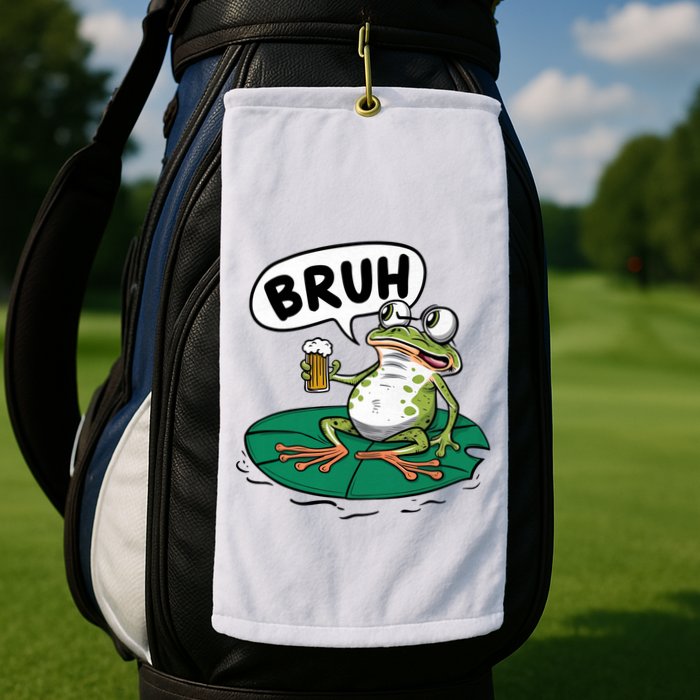 Funny Frog Bruh .. Golf Towel