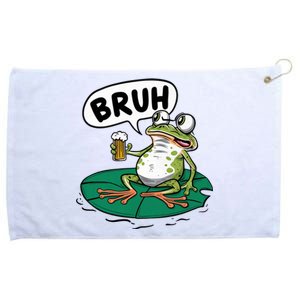 Funny Frog Bruh .. Grommeted Golf Towel