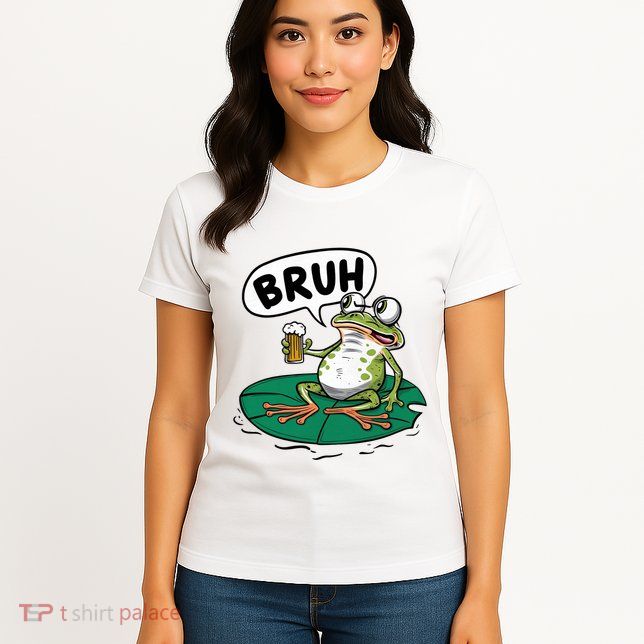 Funny Frog Bruh .. Womens T-Shirt