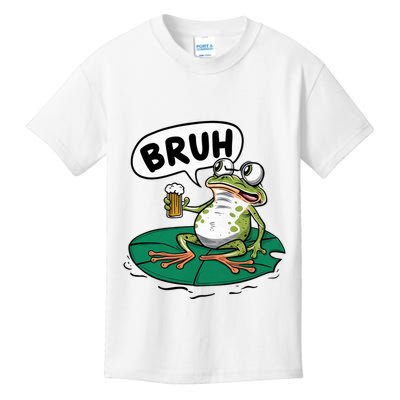 Funny Frog Bruh .. Kids T-Shirt