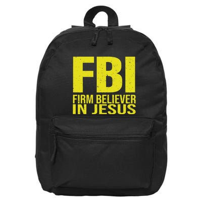 Fbi Firm Believer In Jesus 2025 16 in Basic Backpack