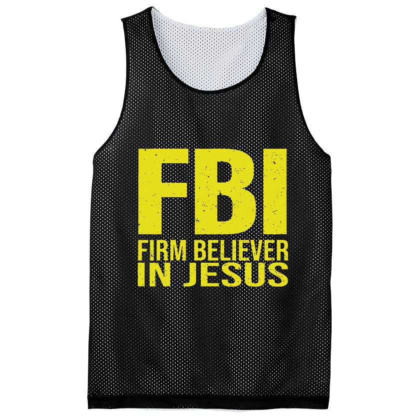 Fbi Firm Believer In Jesus 2025 Mesh Reversible Basketball Jersey Tank