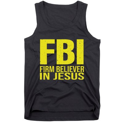 Fbi Firm Believer In Jesus 2025 Tank Top
