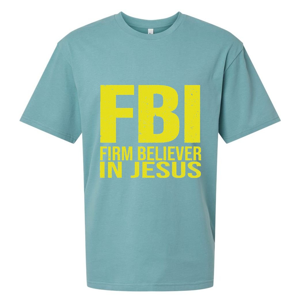 Fbi Firm Believer In Jesus 2025 Sueded Cloud Jersey T-Shirt