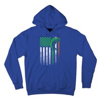 Fishing Fish Bass Irish American Flag St Patrick's Day Gift Hoodie