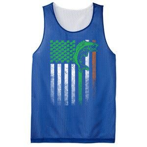 Fishing Fish Bass Irish American Flag St Patrick's Day Gift Mesh Reversible Basketball Jersey Tank