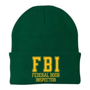 Fbi Federal Boob Inspector Funny Saying Fathers Knit Cap Winter Beanie