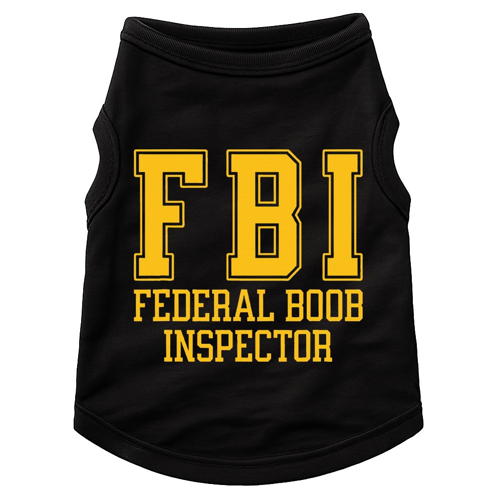 Fbi Federal Boob Inspector Funny Saying Fathers Doggie Tank