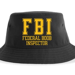 Fbi Federal Boob Inspector Funny Saying Fathers Sustainable Bucket Hat