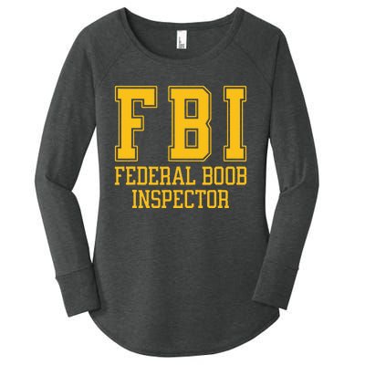 Fbi Federal Boob Inspector Funny Saying Fathers Women's Perfect Tri Tunic Long Sleeve Shirt