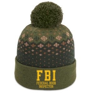 Fbi Federal Boob Inspector Funny Saying Fathers The Baniff Cuffed Pom Beanie