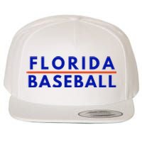 Florida Fl Baseball Fans Wool Snapback Cap