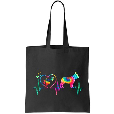 Frenchie French Bulldog Mom Dad Heartbeat Tie Dye Dog Gift Bag