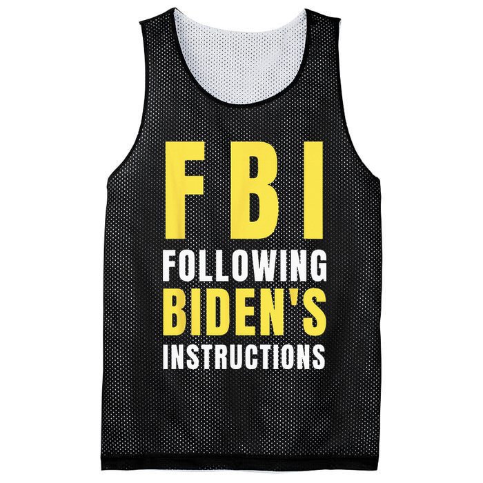 FBI Following Biden's Instructions Mesh Reversible Basketball Jersey Tank