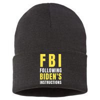FBI Following Biden's Instructions Sustainable Knit Beanie