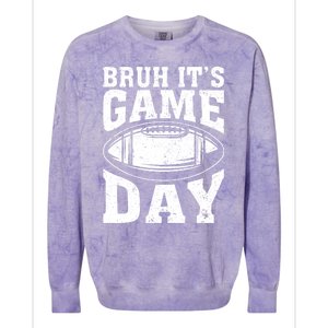 Funny Football Bruh Its Game Day Football Colorblast Crewneck Sweatshirt